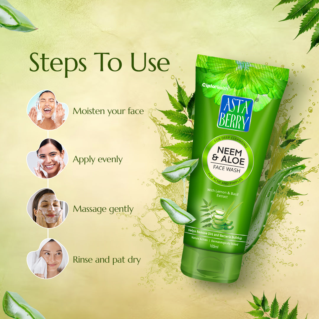 Astaberry Neem & Aloe Face Wash | Antibacterial Properties - Image 5 - Buy from Indicrest