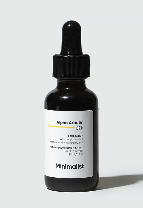 Minimalist Alpha Arbutin 2% Face Serum For Reduces Dark Spots, Marks &amp; Evens Skin Tone, 30ml - Image 2 - Buy from Indicrest