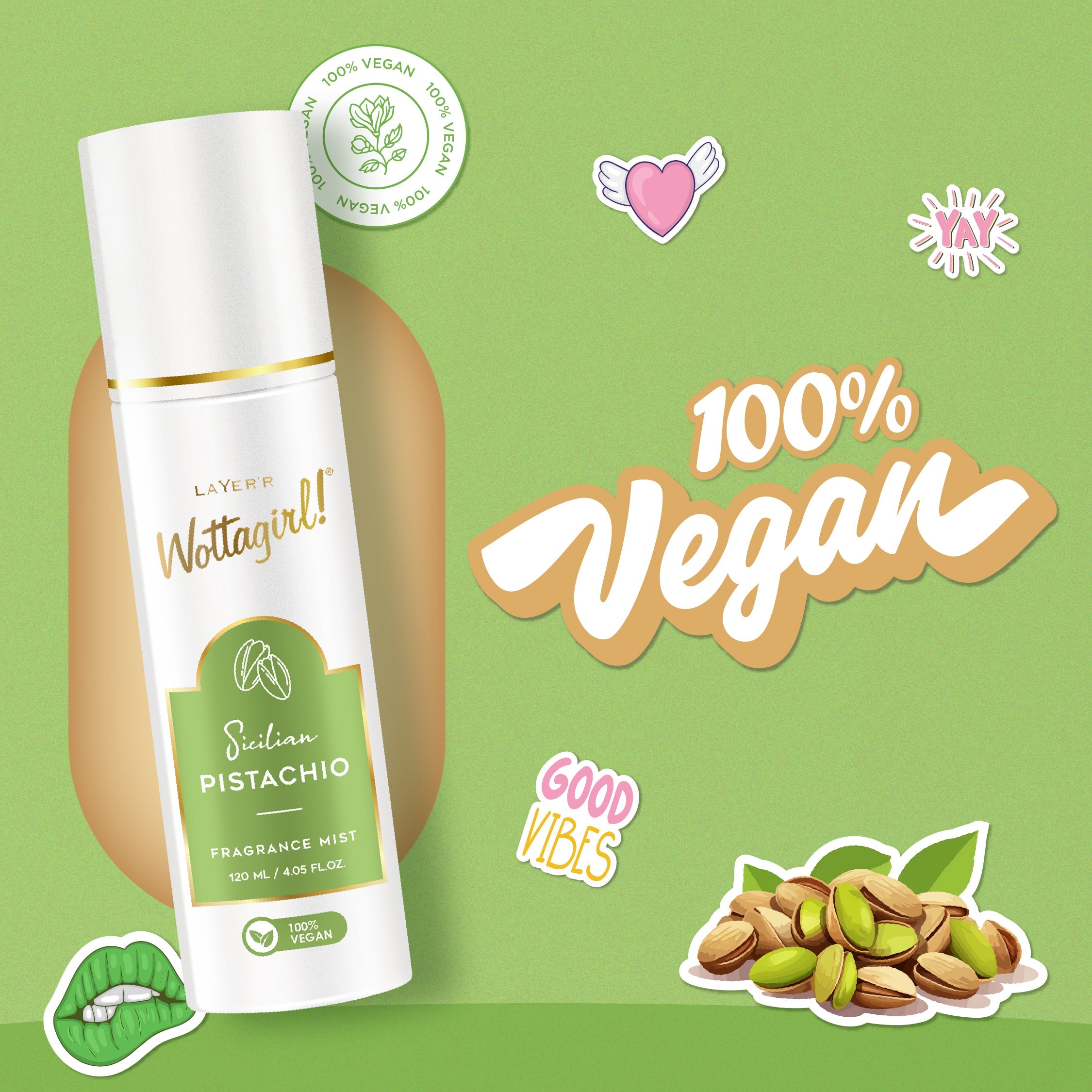 Wottagirl SICILIAN PISTACHIO, 120ml - Image 2 - Buy from Indicrest