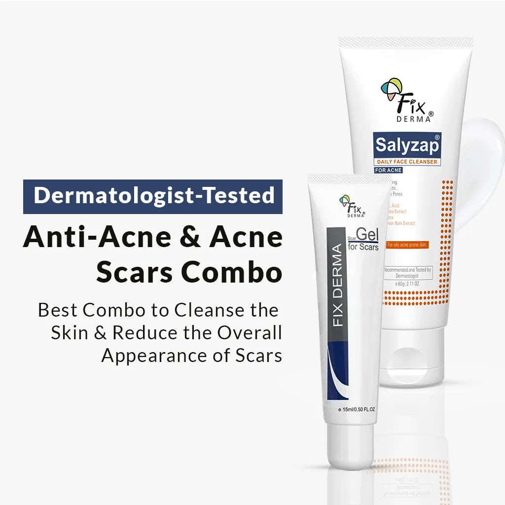 Fixderma Anti-Acne & Acne Scars Combo | A Holistic Approach for Acne and Acne Scars, Anti-Acne 60g + Acne Scars 15ml - Buy from Indicrest