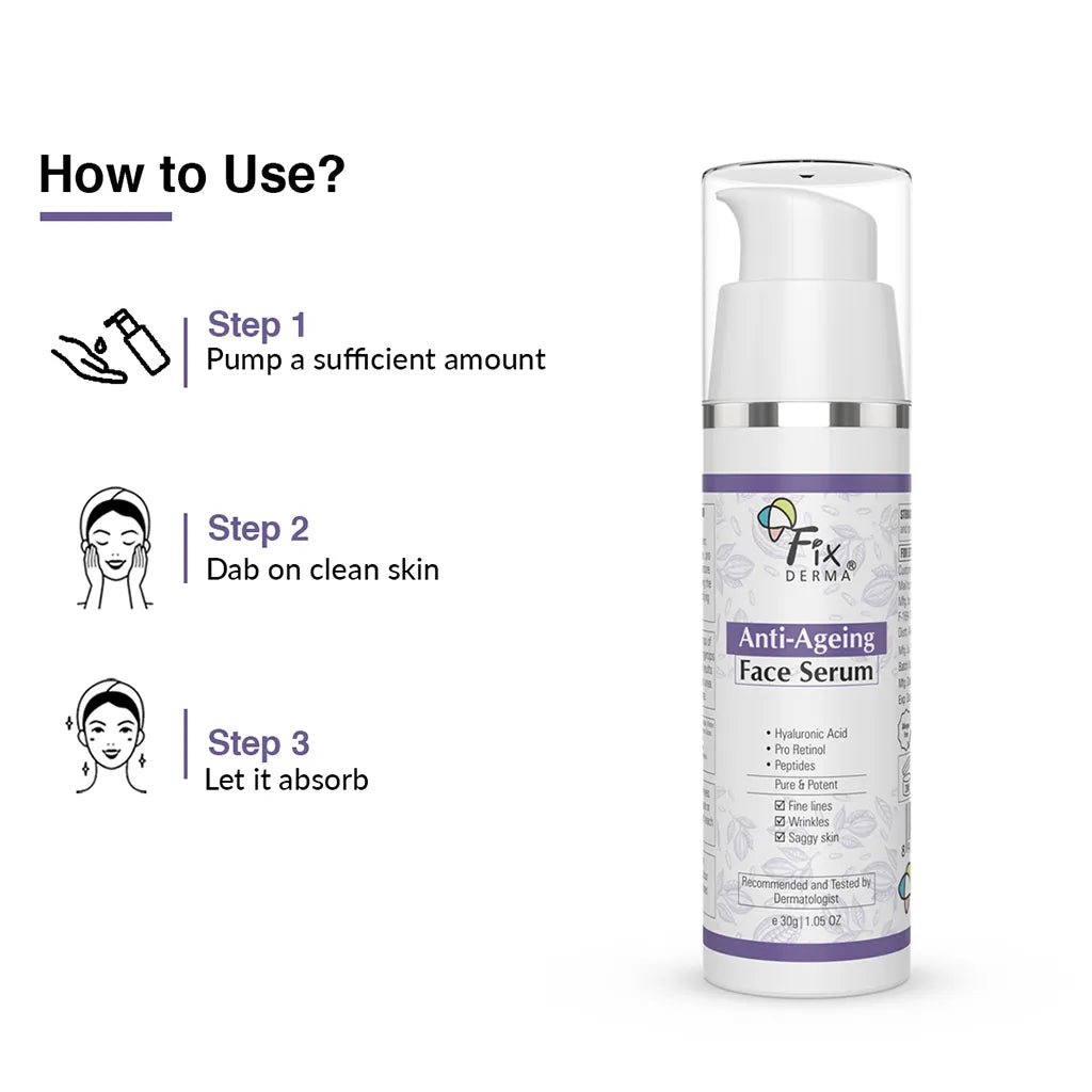 Fixderma Anti Ageing Face Serum | Boosts Collagen & Prevents Early Signs of Ageing, 30g - Image 6 - Buy from Indicrest