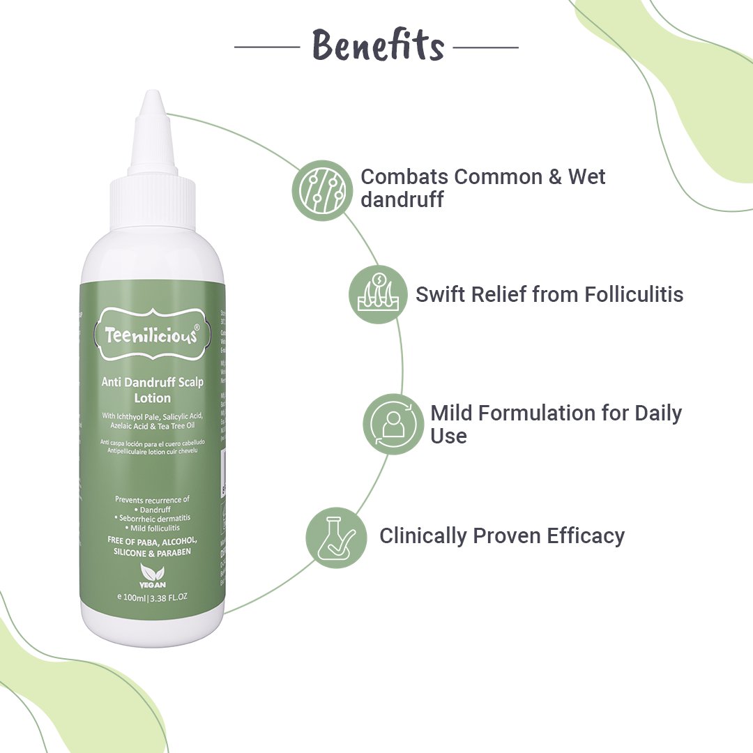 Fixderma Teenilicious Anti-dandruff Lotion | For Folliculitis With Salicylic Acid, Azelaic Acid & Tea Tree Oil, 100ml - Image 2 - Buy from Indicrest