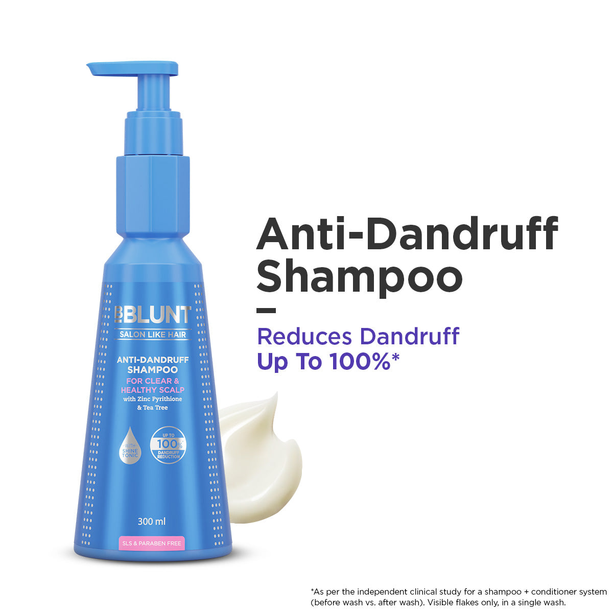 Bblunt Anti-Dandruff Shampoo For a Clear & Healthy Scalp, Pack of 3 X 300ml - Image 2 - Buy from Indicrest