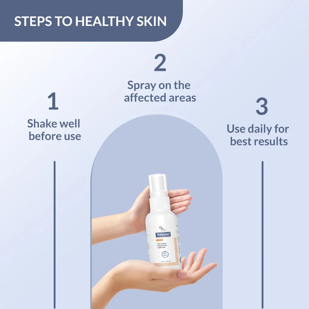 Fixderma Salyzap Spray for Body Acne | Effective spray for all-round treatment of body acne, 50ml - Image 7 - Buy from Indicrest