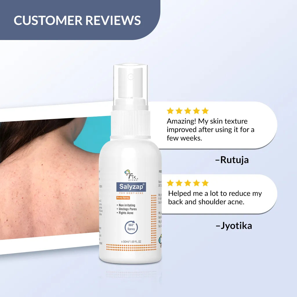 Fixderma Salyzap Spray for Body Acne | Effective spray for all-round treatment of body acne, 50ml - Image 6 - Buy from Indicrest