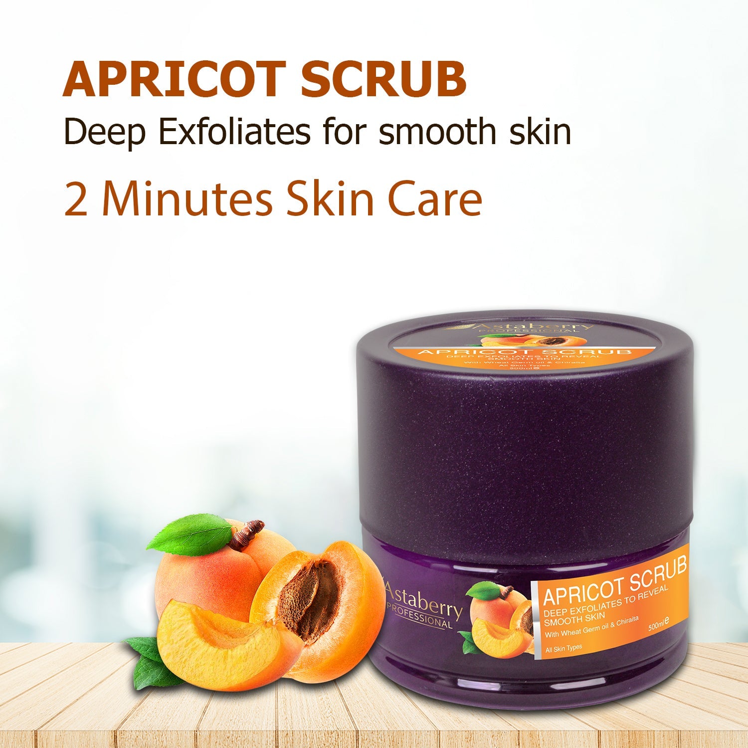 Astaberry Apricot Scrub | Face Scrub - Image 2 - Buy from Indicrest