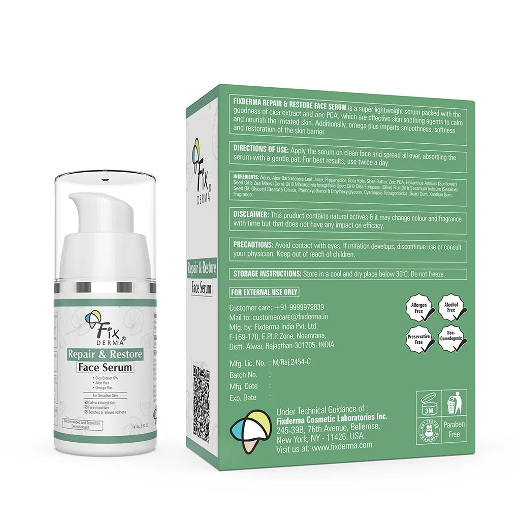 Fixderma Repair and Restore Face Serum | Soothing Serum to Repair Damaged Skin Barrier, 30g - Image 7 - Buy from Indicrest