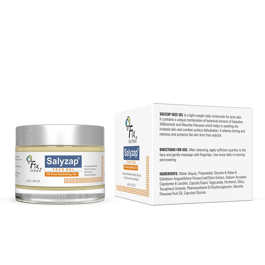 Fixderma Salyzap Face Gel | Oil-Free, Gel Moisturizer for Oily and Acne-Prone Skin, 50ml - Image 7 - Buy from Indicrest