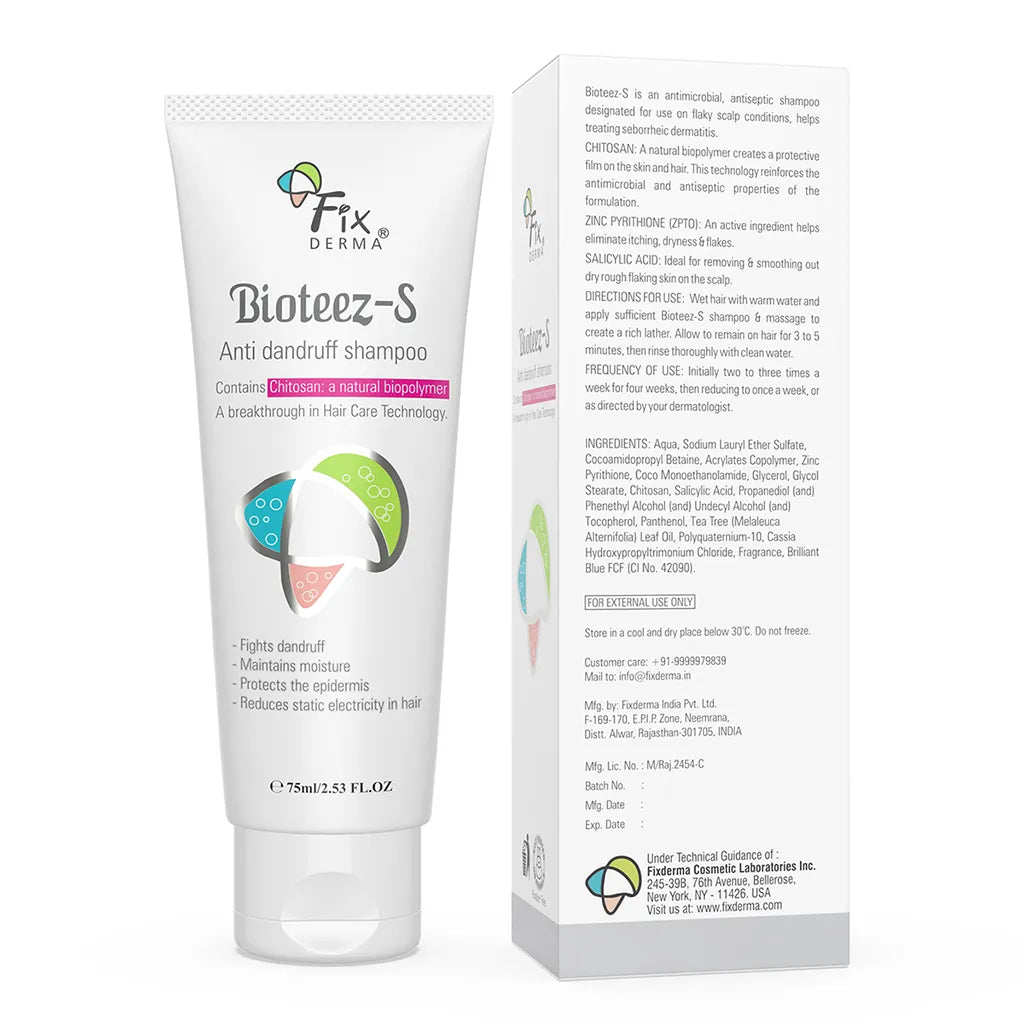 Fixderma Bioteez-S - Anti Dandruff Shampoo | For Dandruff-Free and Revitalized Hair, 75ml - Image 8 - Buy from Indicrest