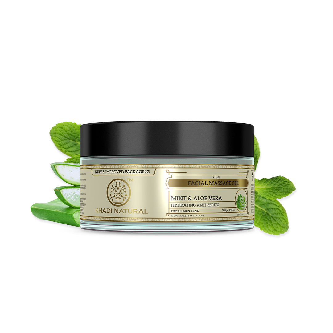 Khadi Natural Mint & Aloevera Face Massage Gel - 100gm Sale - Image 5 - Buy from Indicrest