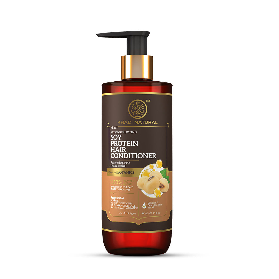 Khadi Natural Soy Protein Hair Conditioner - Powered Botanics - 310ml - Image 5 - Buy from Indicrest