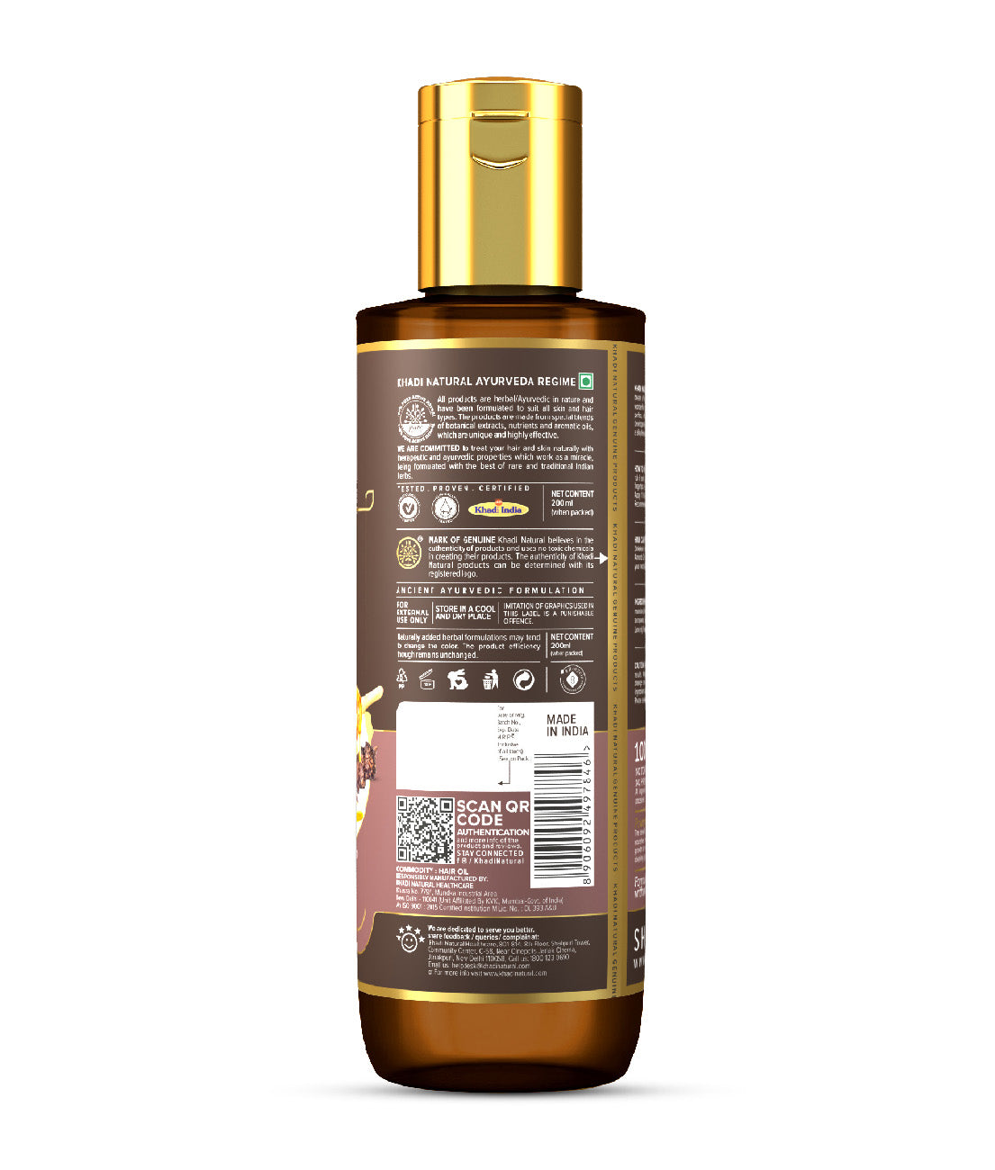 Khadi Natural Shikakai & Honey Hair Oil - Powered Botanics - 200ml - Image 5 - Buy from Indicrest
