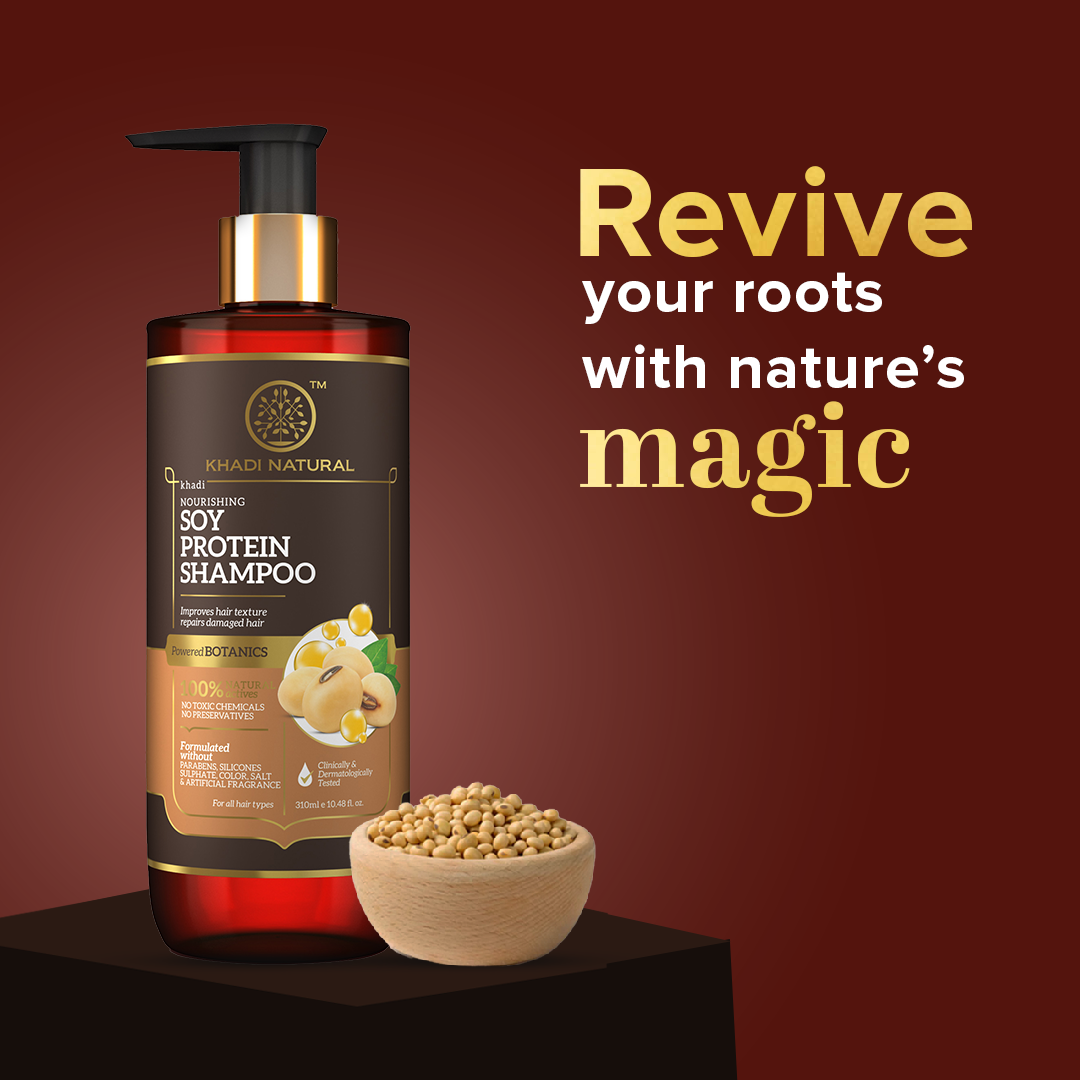 Khadi Natural Soy Protein Shampoo - Powered Botanics - 310ml - Image 5 - Buy from Indicrest