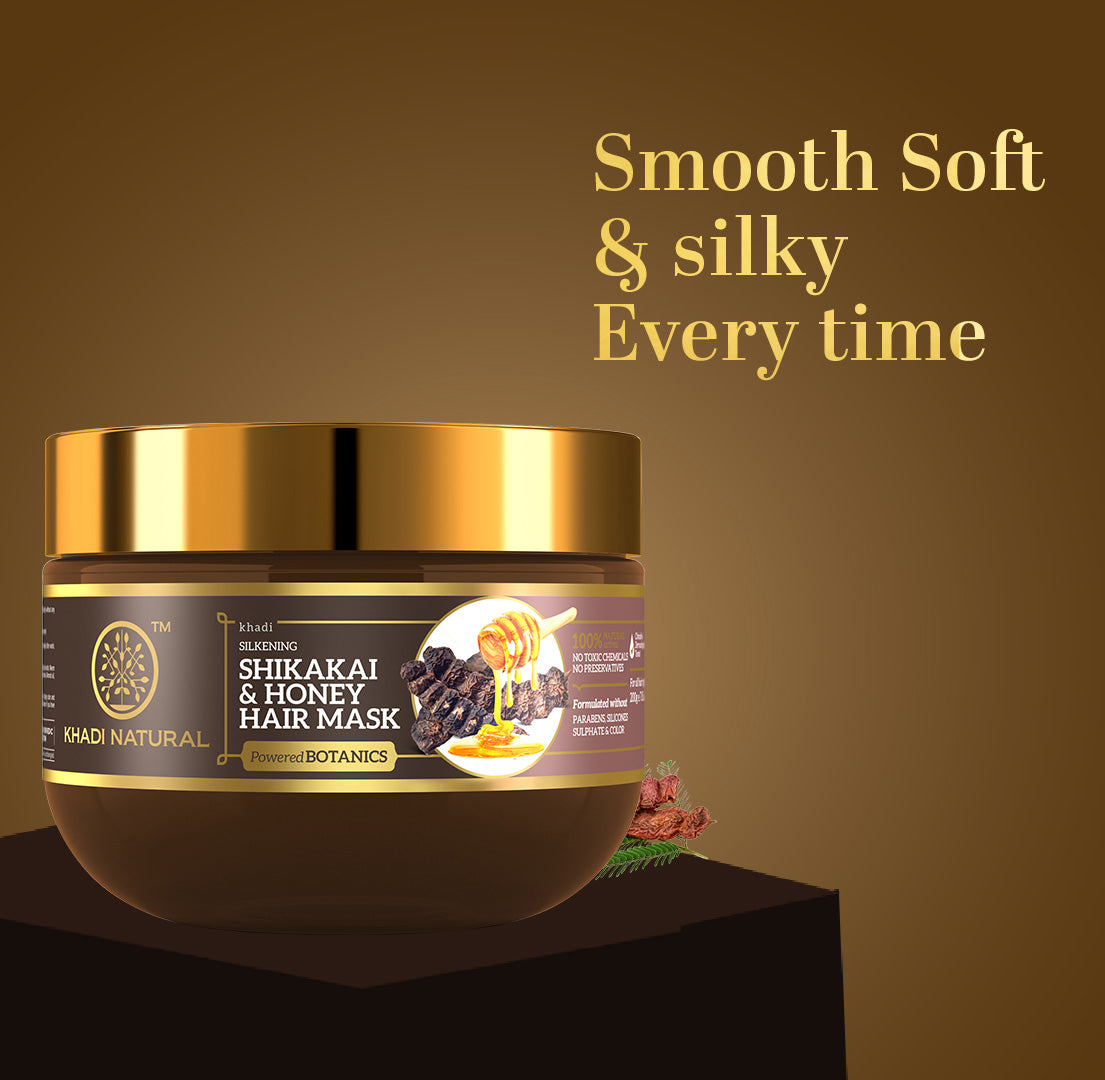Khadi Natural Shikakai & Honey Hair Mask - Powered Botanics - 200gm - Image 6 - Buy from Indicrest