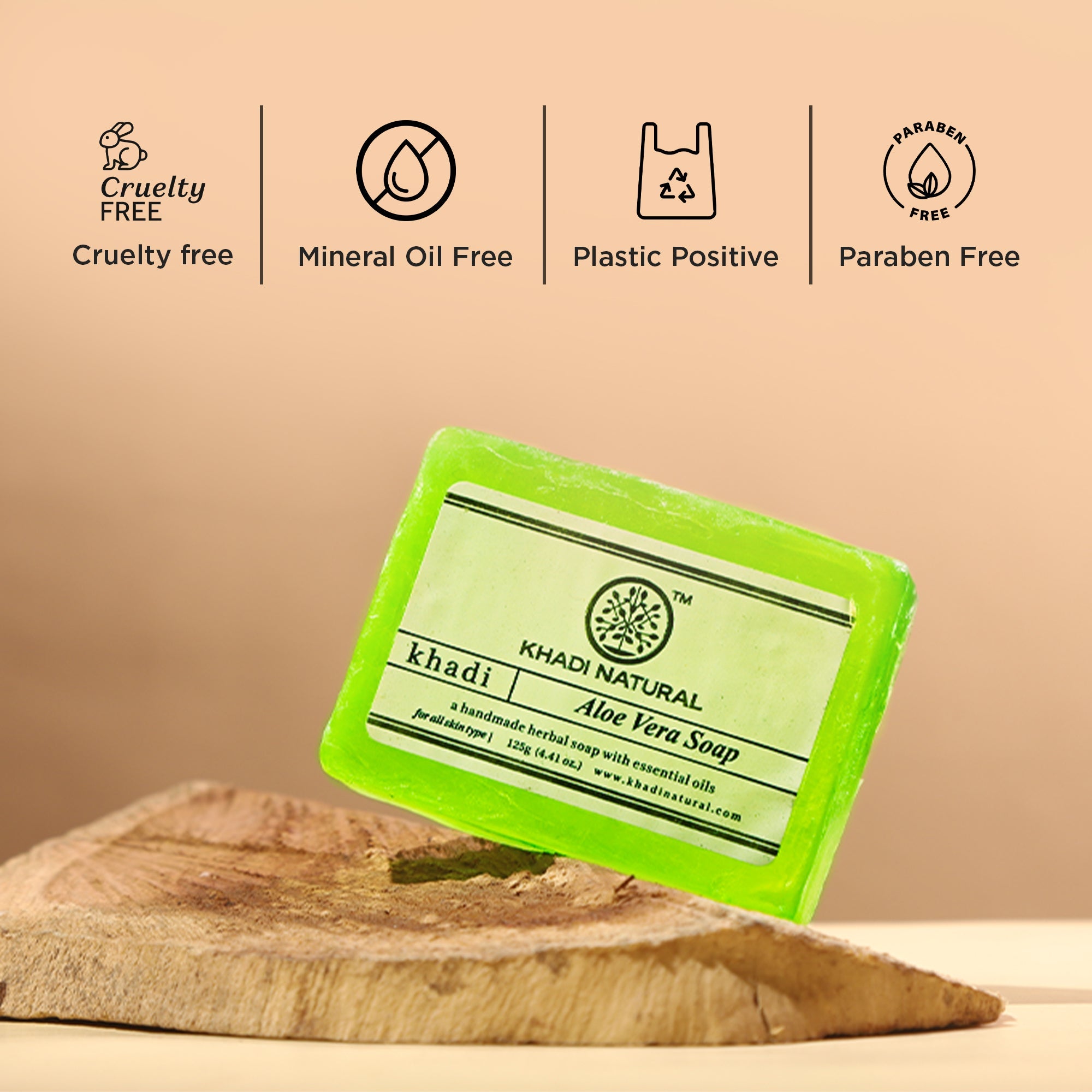 Khadi Natural Aloevera Soap Combo Pack Of 3 – 125gm Each - Image 4 - Buy from Indicrest