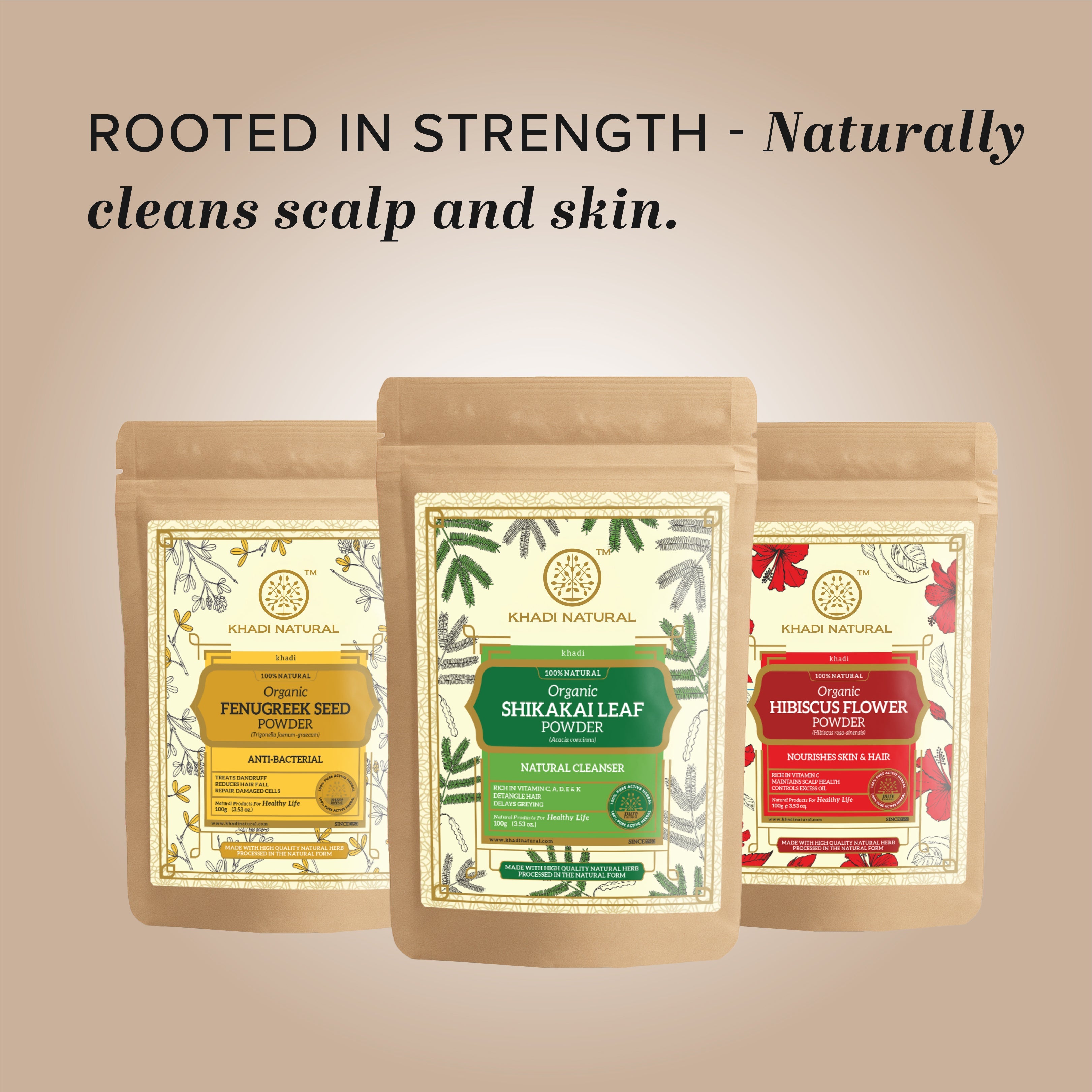 Khadi Natural Organic Shikakai Leaf Powder For Hair - 100% Natural - 100gm - Image 9 - Buy from Indicrest