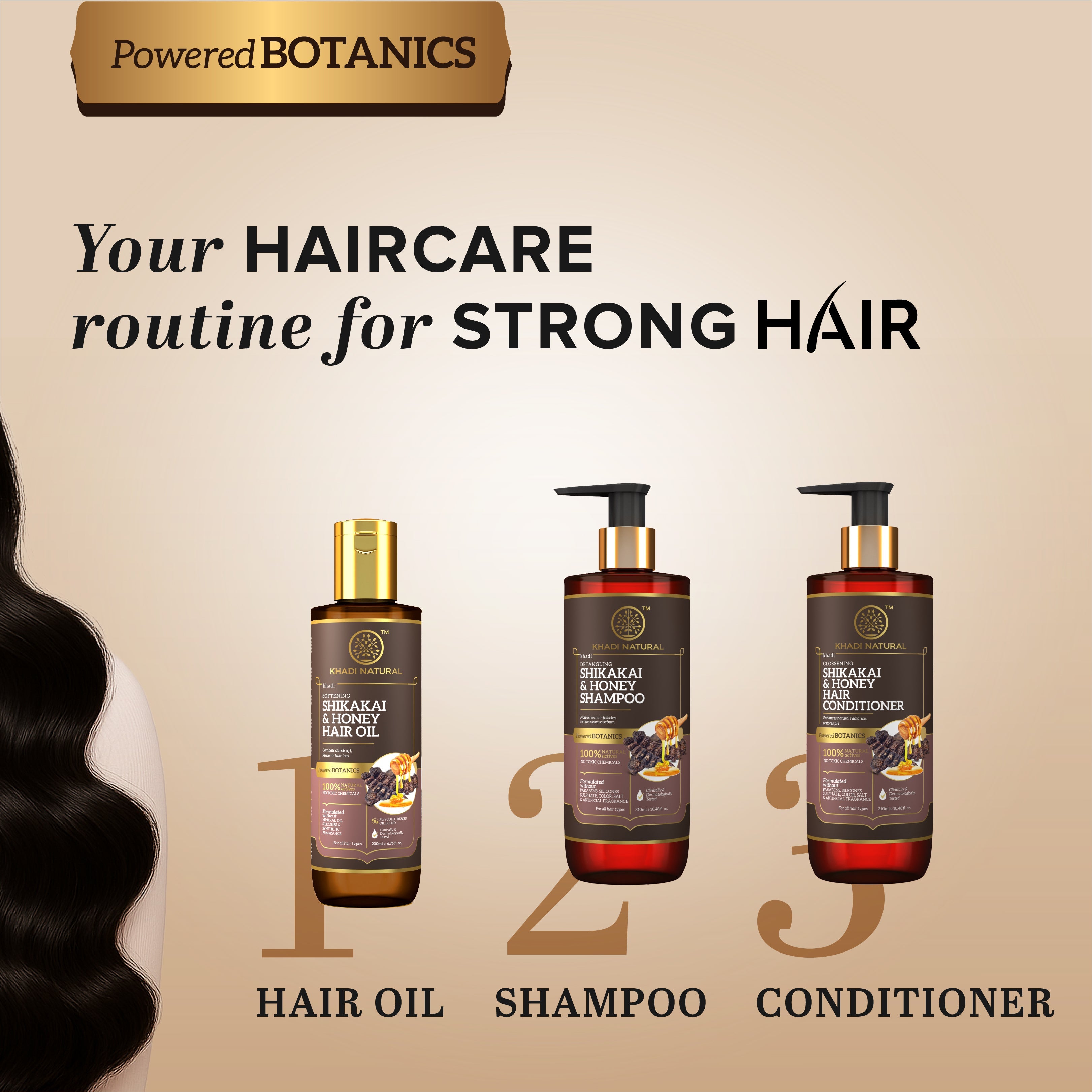 Khadi Natural Shikakai & Honey Hair Conditioner-Powered Botanics - 310ml - Image 6 - Buy from Indicrest