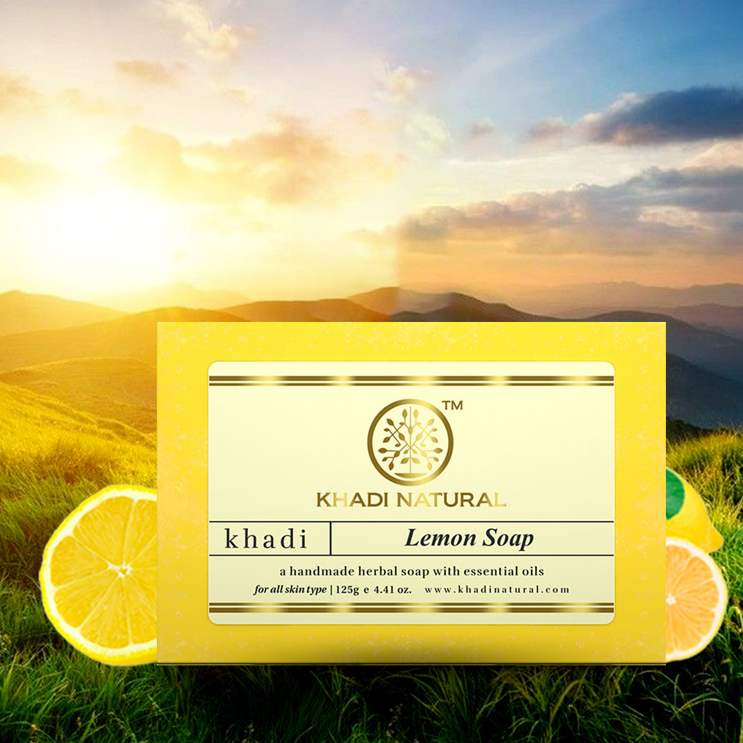 Khadi Natural Herbal Lemon Soap Combo Pack Of 8 – 125gm Each - Image 5 - Buy from Indicrest
