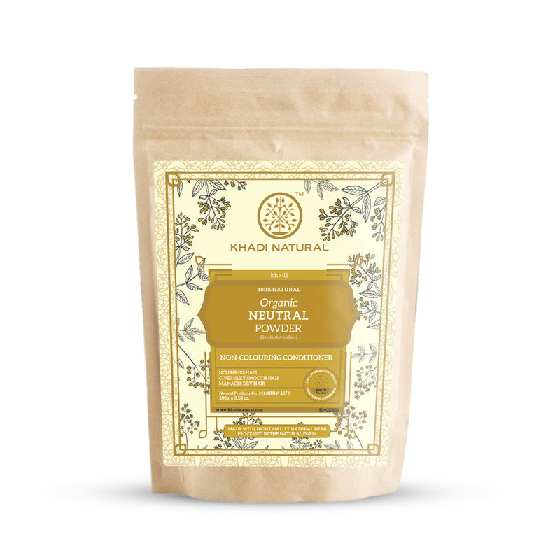 Khadi Natural Organic Neutral Powder For Hair Care - 100% Natural - 100gm - Buy from Indicrest