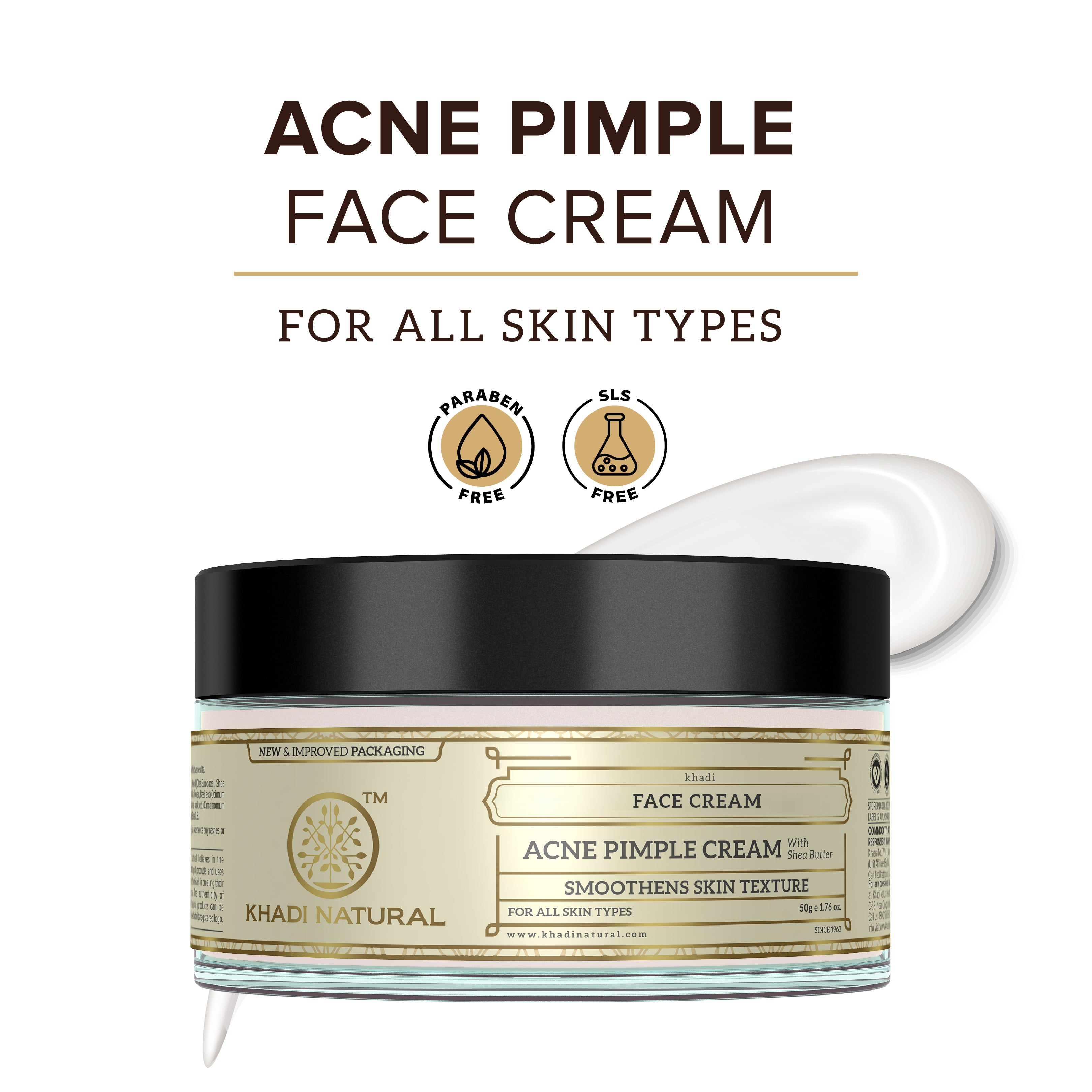 Khadi Natural Herbal Acne Pimple Cream - 50gm - Image 8 - Buy from Indicrest