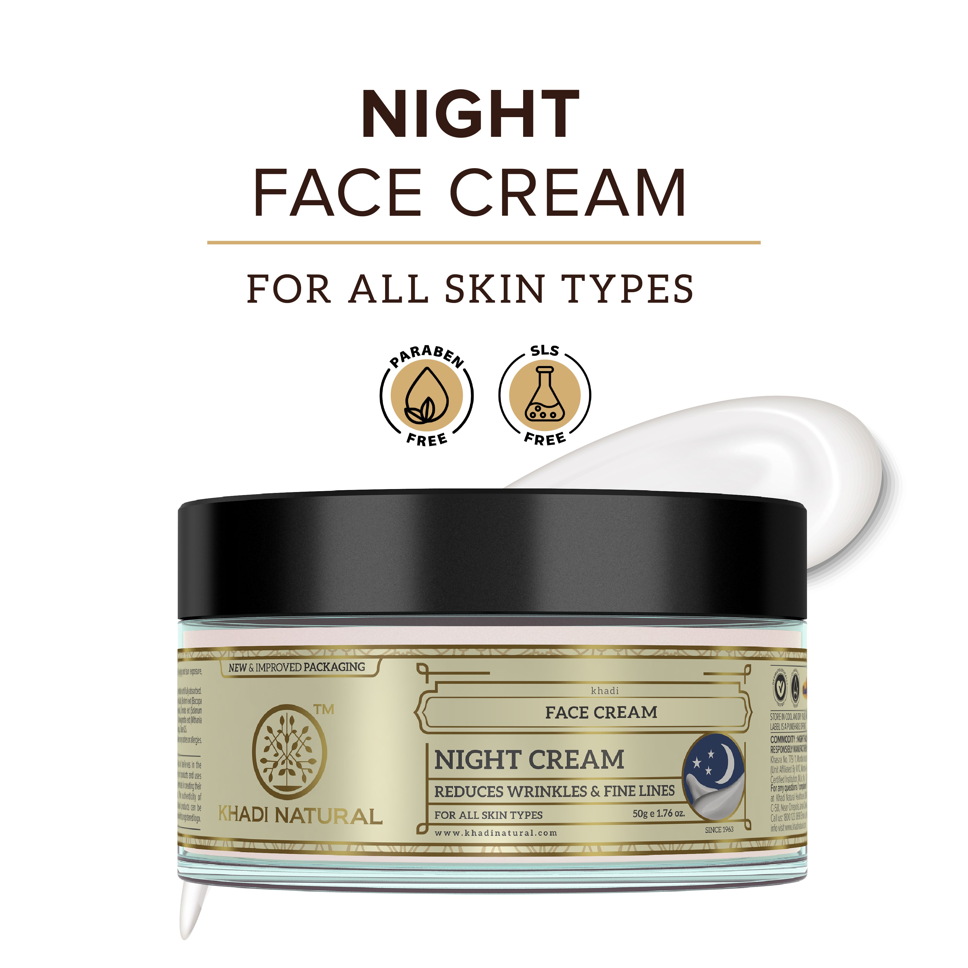 Khadi Natural Herbal Night Cream - 50gm - Image 8 - Buy from Indicrest
