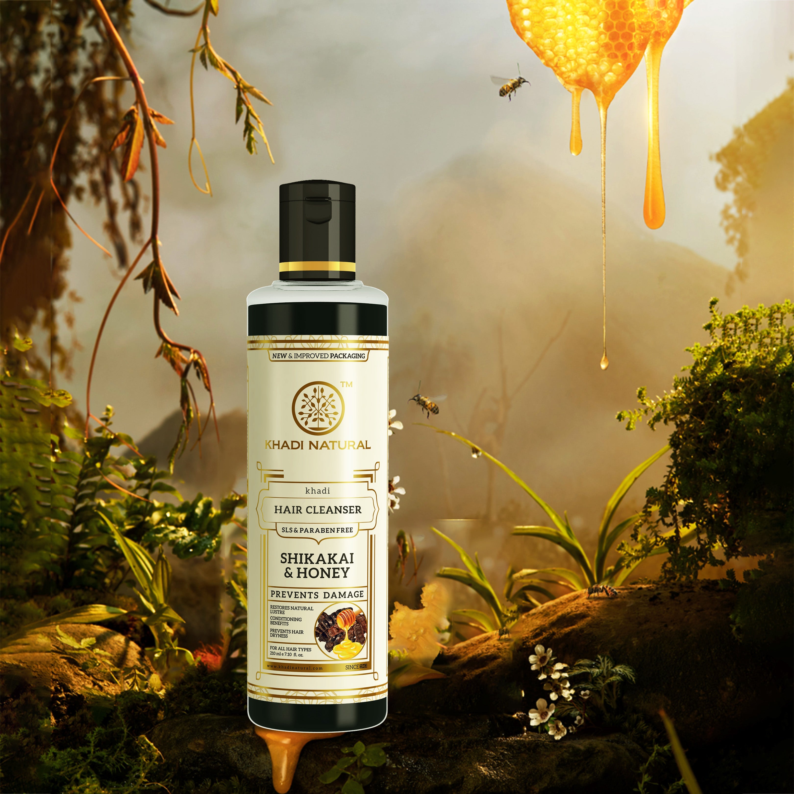 Khadi Natural Shikakai & Honey Cleanser Combo SLS & Paraben Free Pack of 2 - 210ml Each Sale - Image 8 - Buy from Indicrest