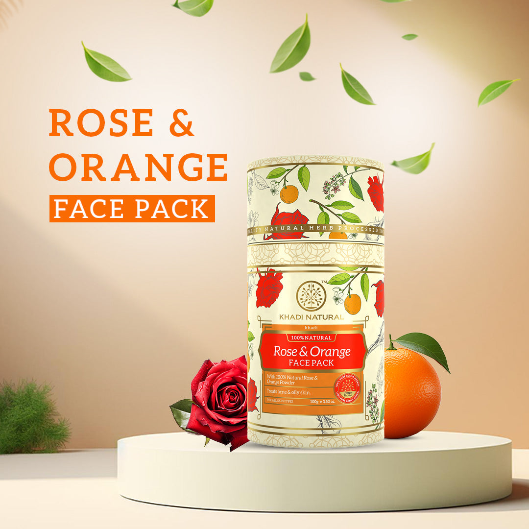 Khadi Natural Rose & Orange Face Pack - 100gm - Image 7 - Buy from Indicrest