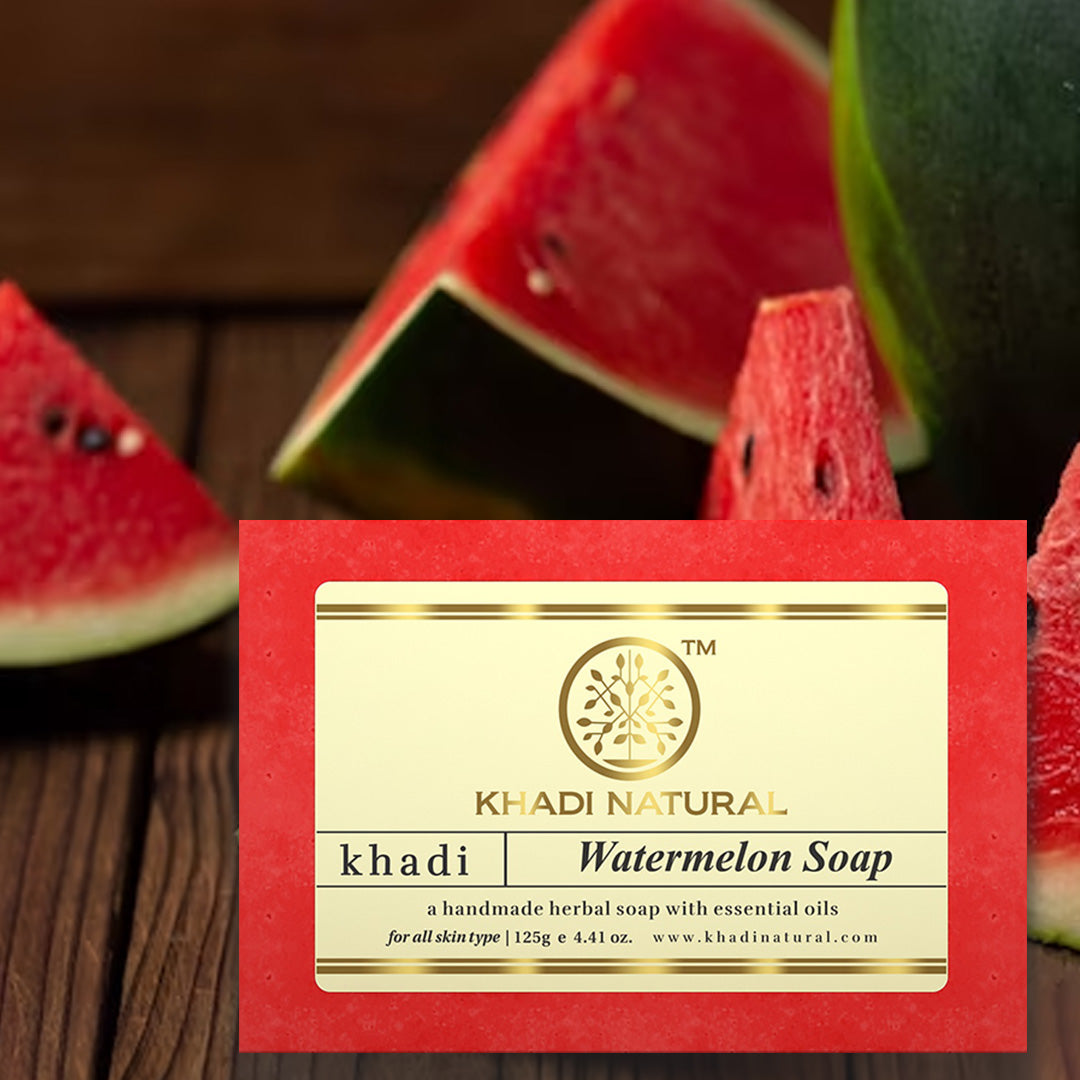 Khadi Natural Herbal Watermelon Soap Combo Pack Of 5 – 125gm Each - Image 5 - Buy from Indicrest