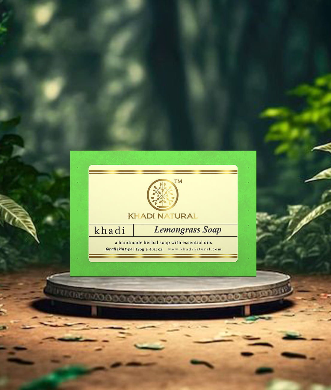 Khadi Natural Herbal Lemongrass Soap Combo Pack Of 3 – 125gm Each - Image 5 - Buy from Indicrest