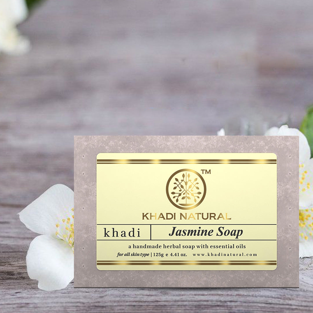 Khadi Natural Herbal Jasmine Soap Combo Pack Of 8 – 125gm Each - Image 5 - Buy from Indicrest