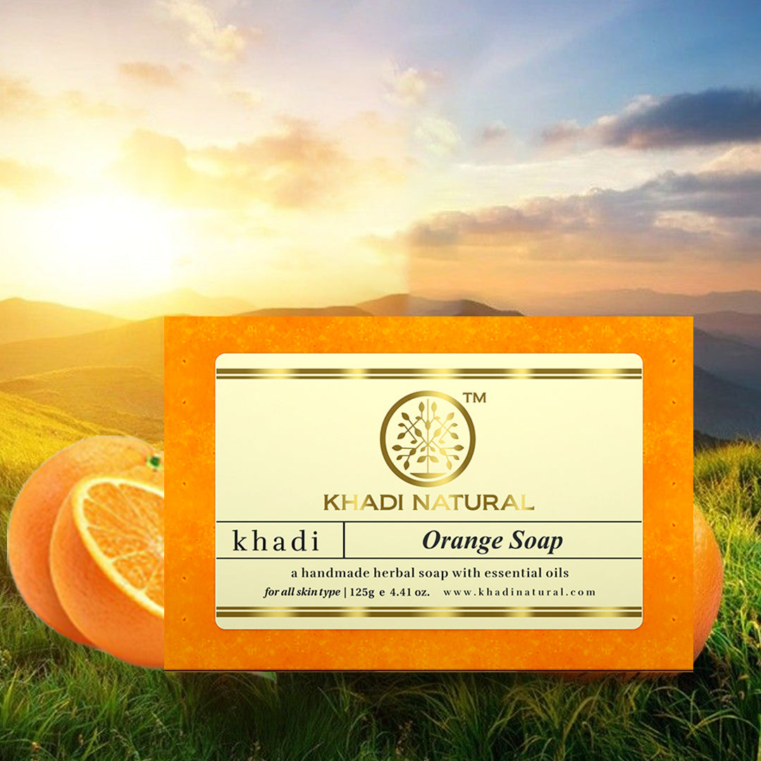 Khadi Natural Orange Soap Combo Pack Of 8 – 125gm Each - Image 5 - Buy from Indicrest