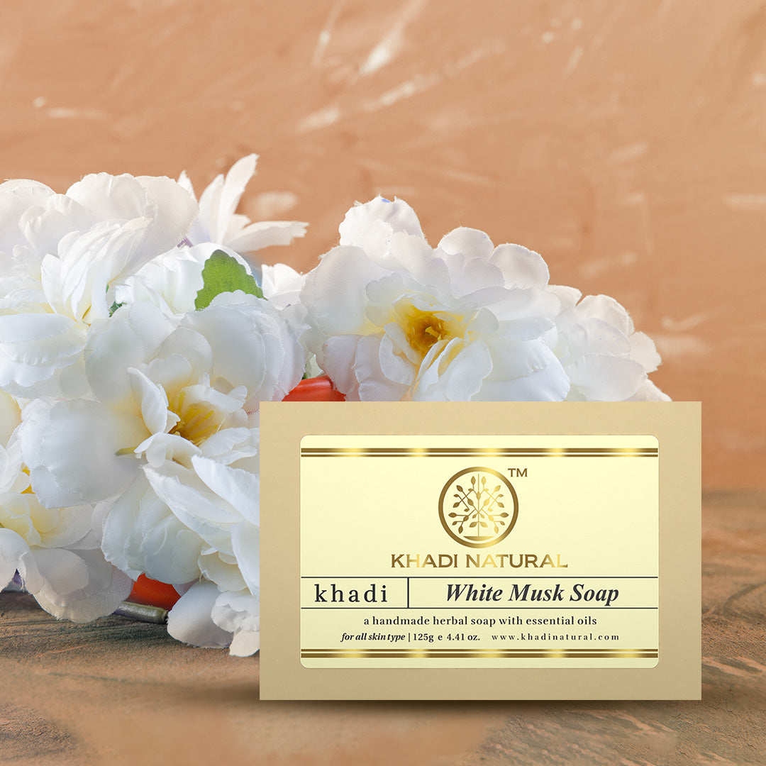 Khadi Natural Herbal White Musk Soap Combo Pack Of 5 – 125gm Each - Image 5 - Buy from Indicrest