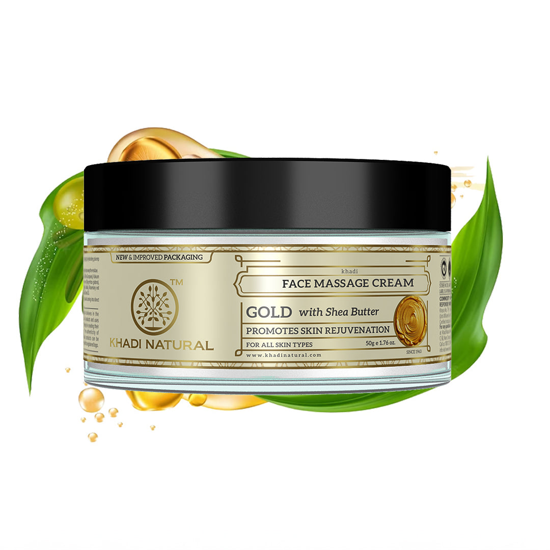 Khadi Natural Face Gold Massage Cream - 50gm - Image 5 - Buy from Indicrest