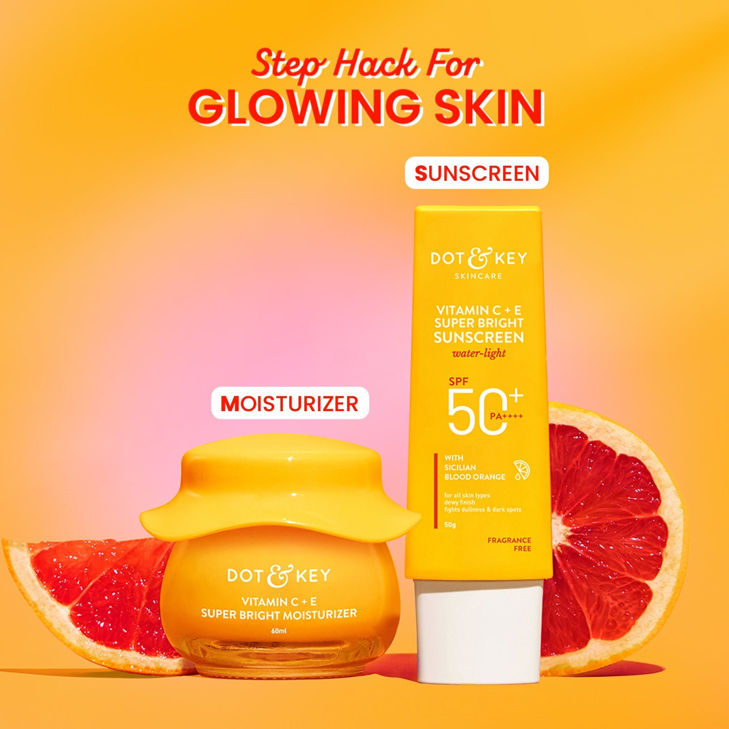 Dot & Key Glow+ Protect Vitamin C Duo, (60ml+50g)