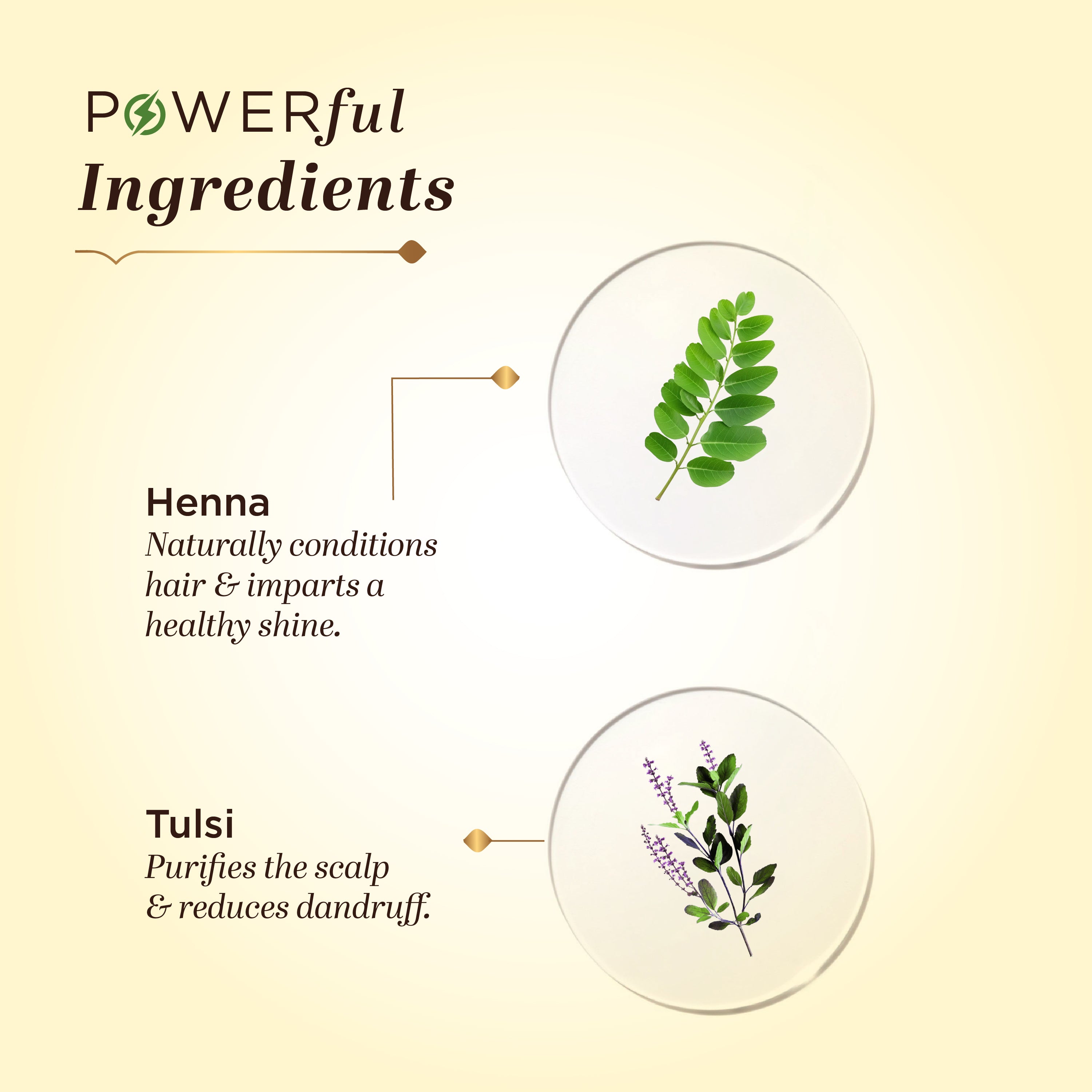 Khadi Natural Henna Tulsi Extra Conditioning Hair Cleanser (SLS & Paraben Free) & Henna Tulsi Hair Conditioner Combo Pack of 2 – 210ml Each - Image 3 - Buy from Indicrest