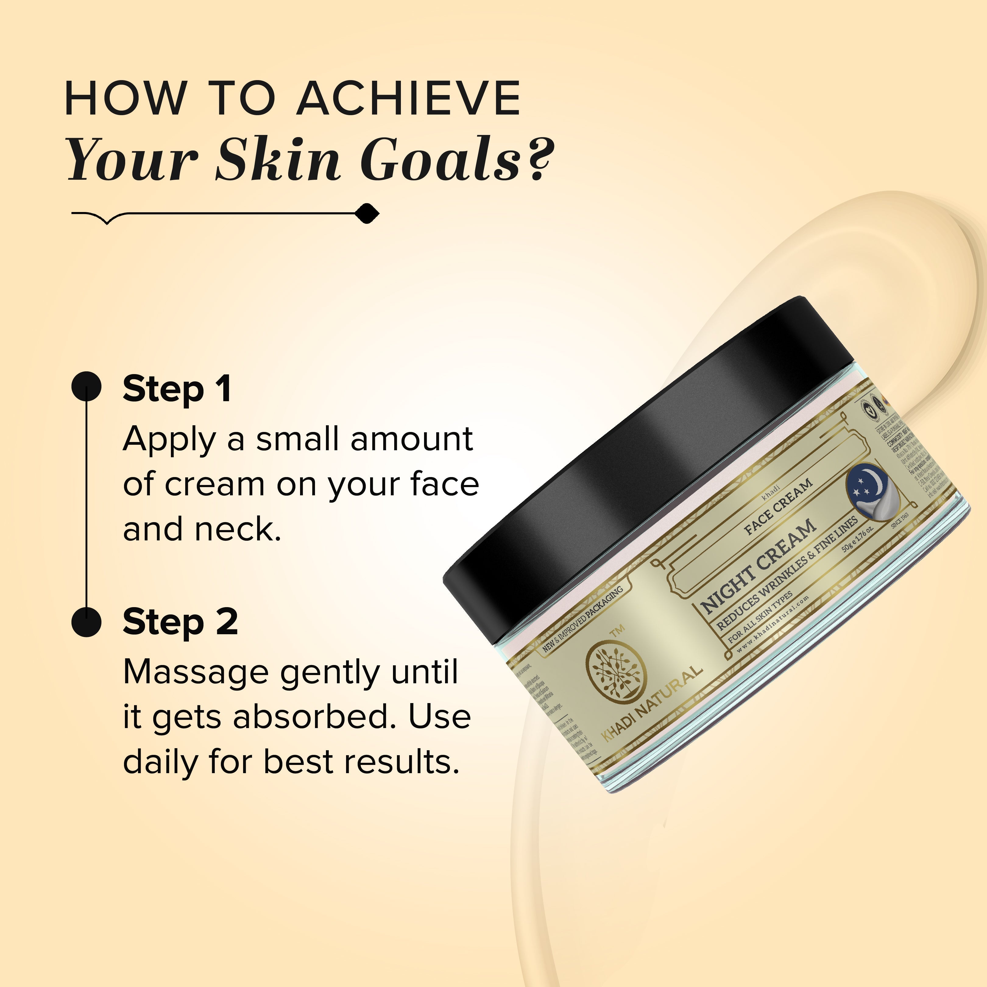 Khadi Natural Herbal Night Cream - 50gm - Image 4 - Buy from Indicrest