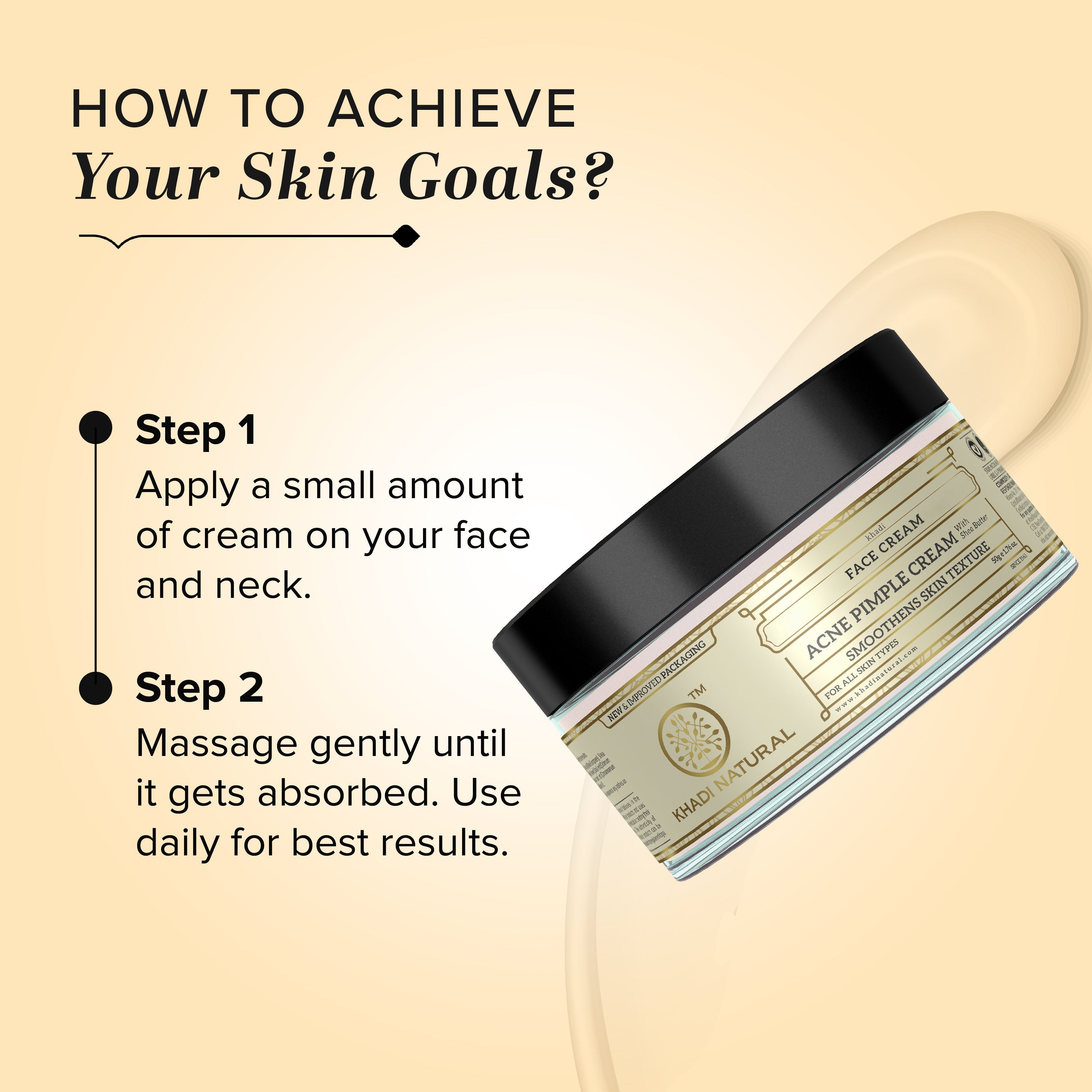 Khadi Natural Herbal Acne Pimple Cream - 50gm - Image 4 - Buy from Indicrest