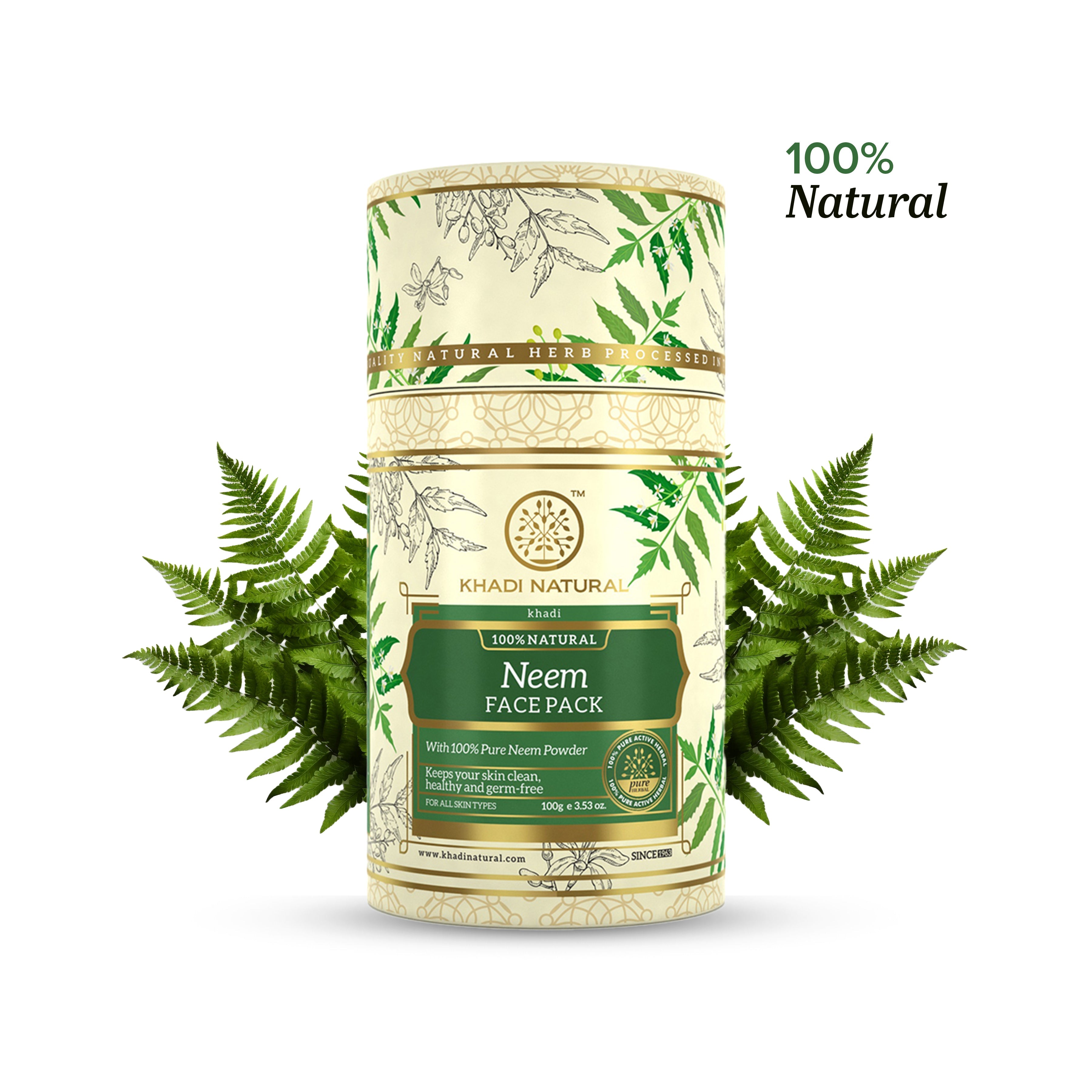 Khadi Natural Neem Tulsi Face Pack - 100gm - Image 6 - Buy from Indicrest