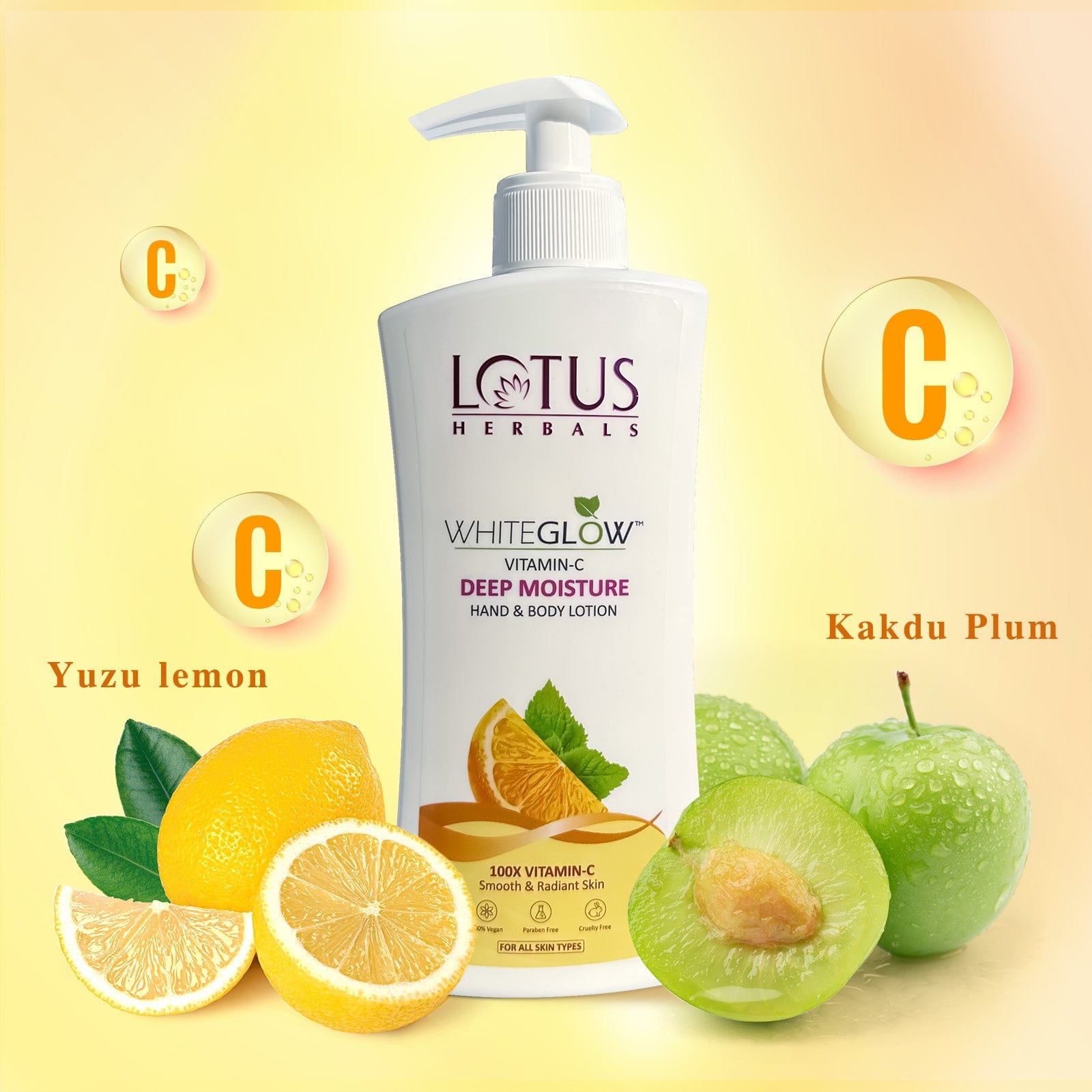 Lotus Herbals WhiteGlow Vitamin C Deep Moisture Hand & Body Lotion, 400ml