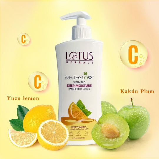 Lotus Herbals WhiteGlow Vitamin C Deep Moisture Hand & Body Lotion, 400ml