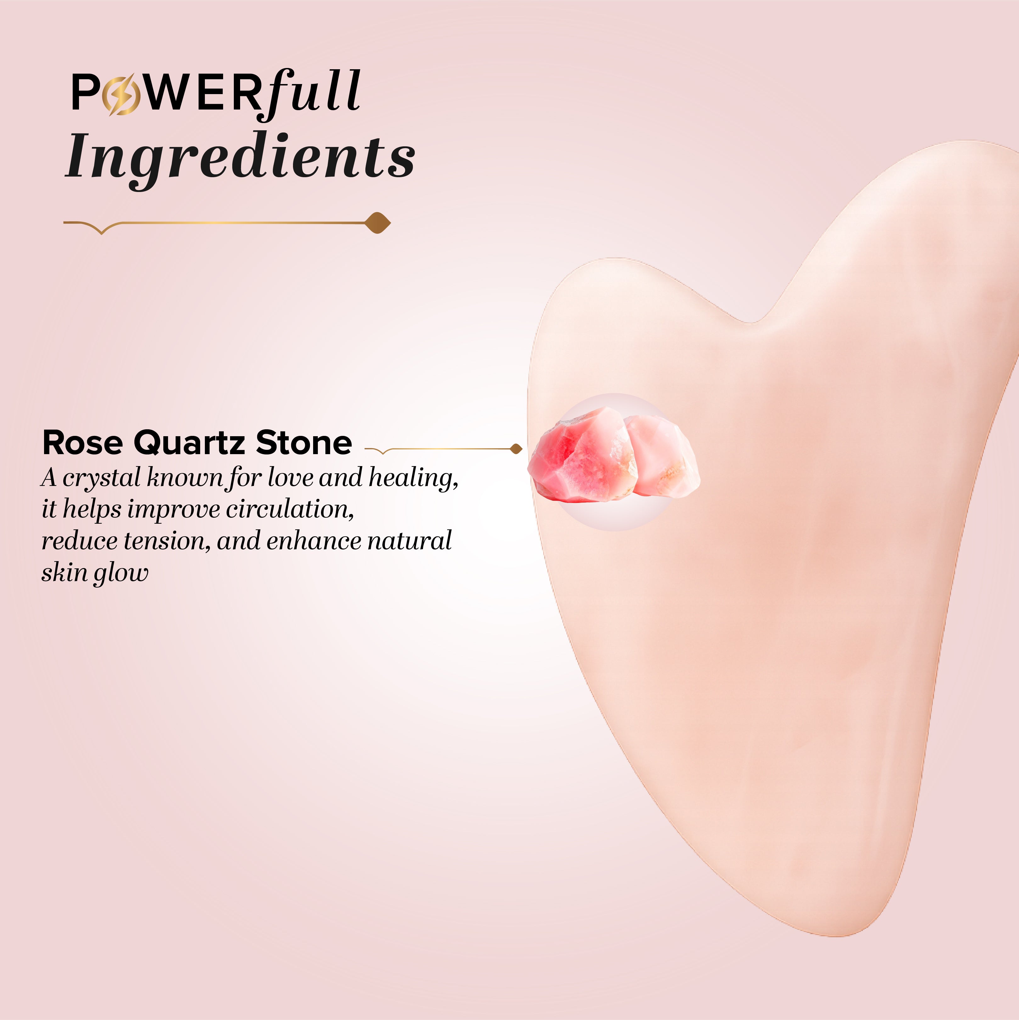 Khadi Natural Rose Quartz Gua Sha - Image 3 - Buy from Indicrest
