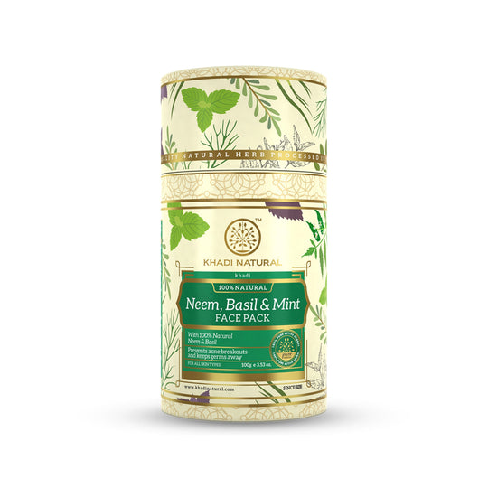 Khadi Natural Neem, Basil & Mint Face Pack - 100gm - Buy from Indicrest