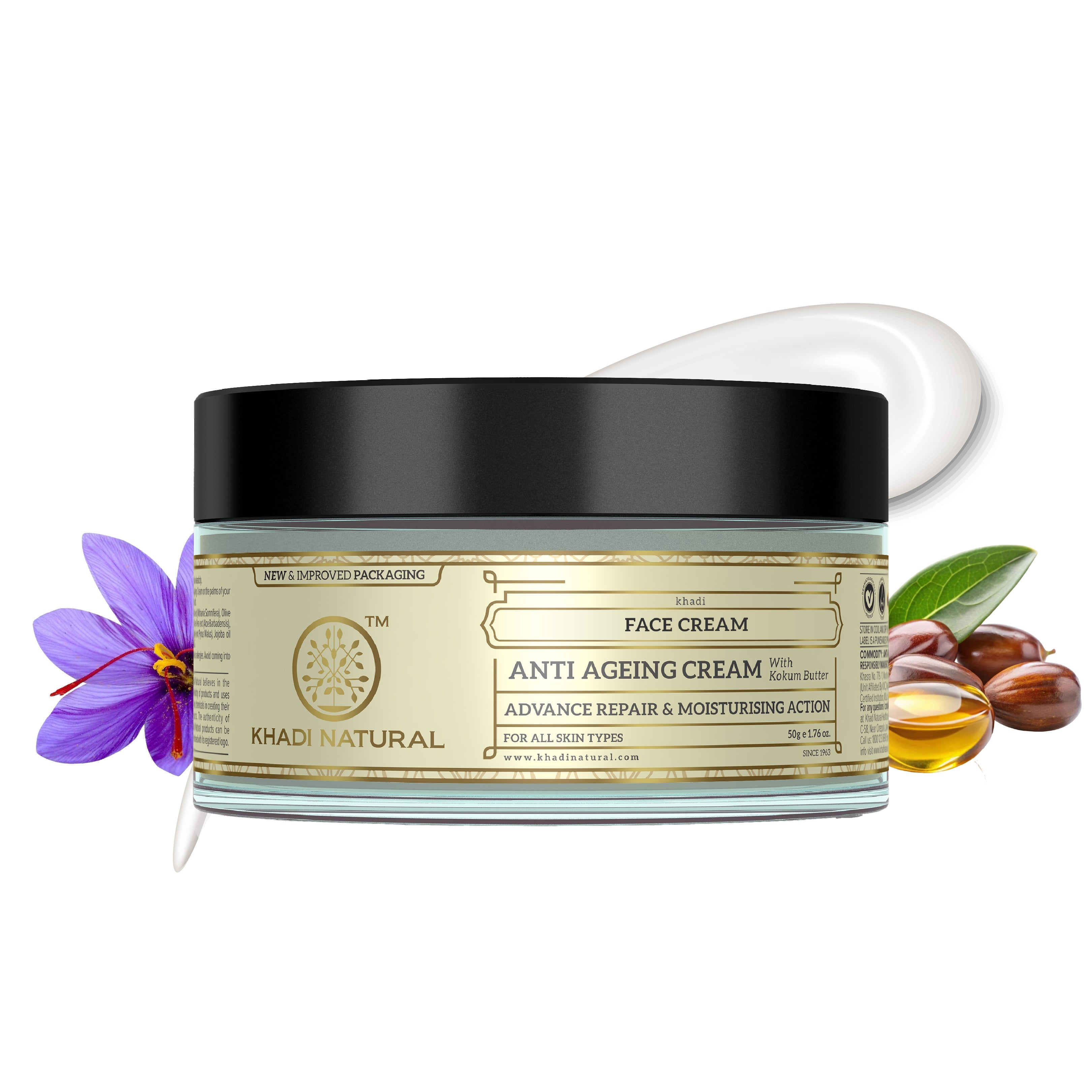 Khadi Natural Herbal Anti Ageing Cream - 50gm - Image 7 - Buy from Indicrest