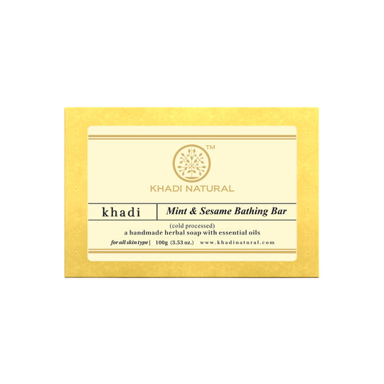 Khadi Natural Mint & Sesame Seeds Soap - 100gm - Buy from Indicrest