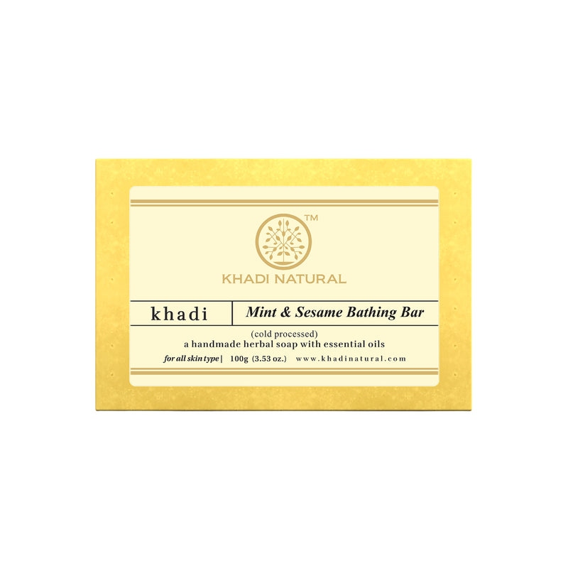 Khadi Natural Mint & Sesame Seeds Soap - 100gm - Buy from Indicrest