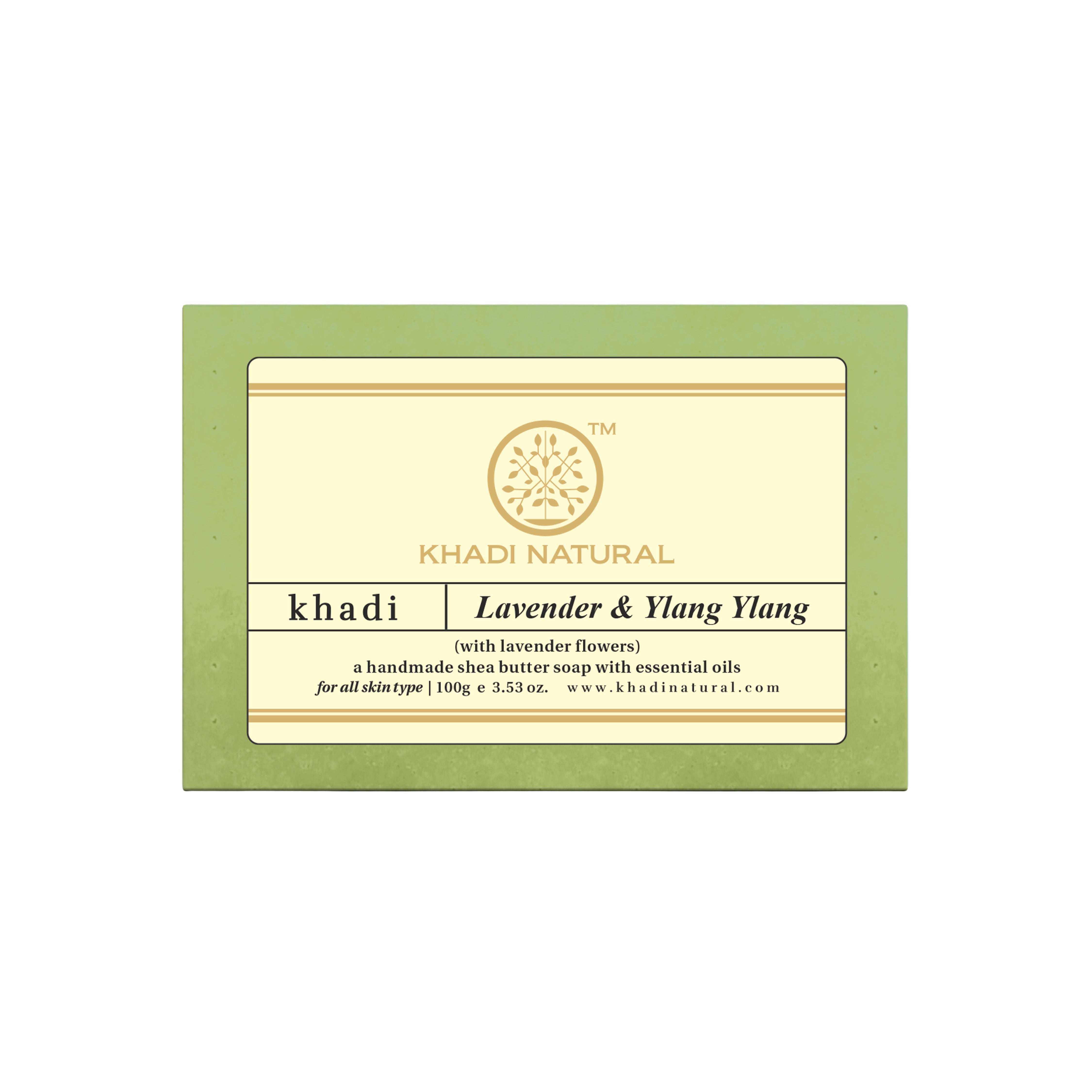 Khadi Natural Lavender & Ylang Ylang with Lavender Flowers - 100gm - Buy from Indicrest