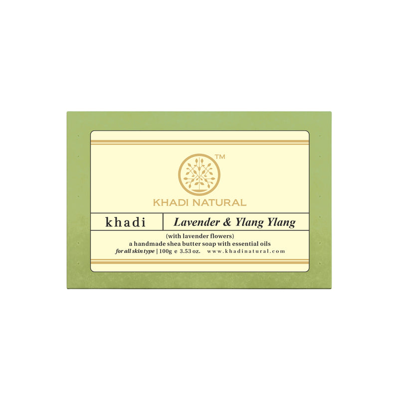 Khadi Natural Lavender & Ylang Ylang with Lavender Flowers - 100gm - Buy from Indicrest