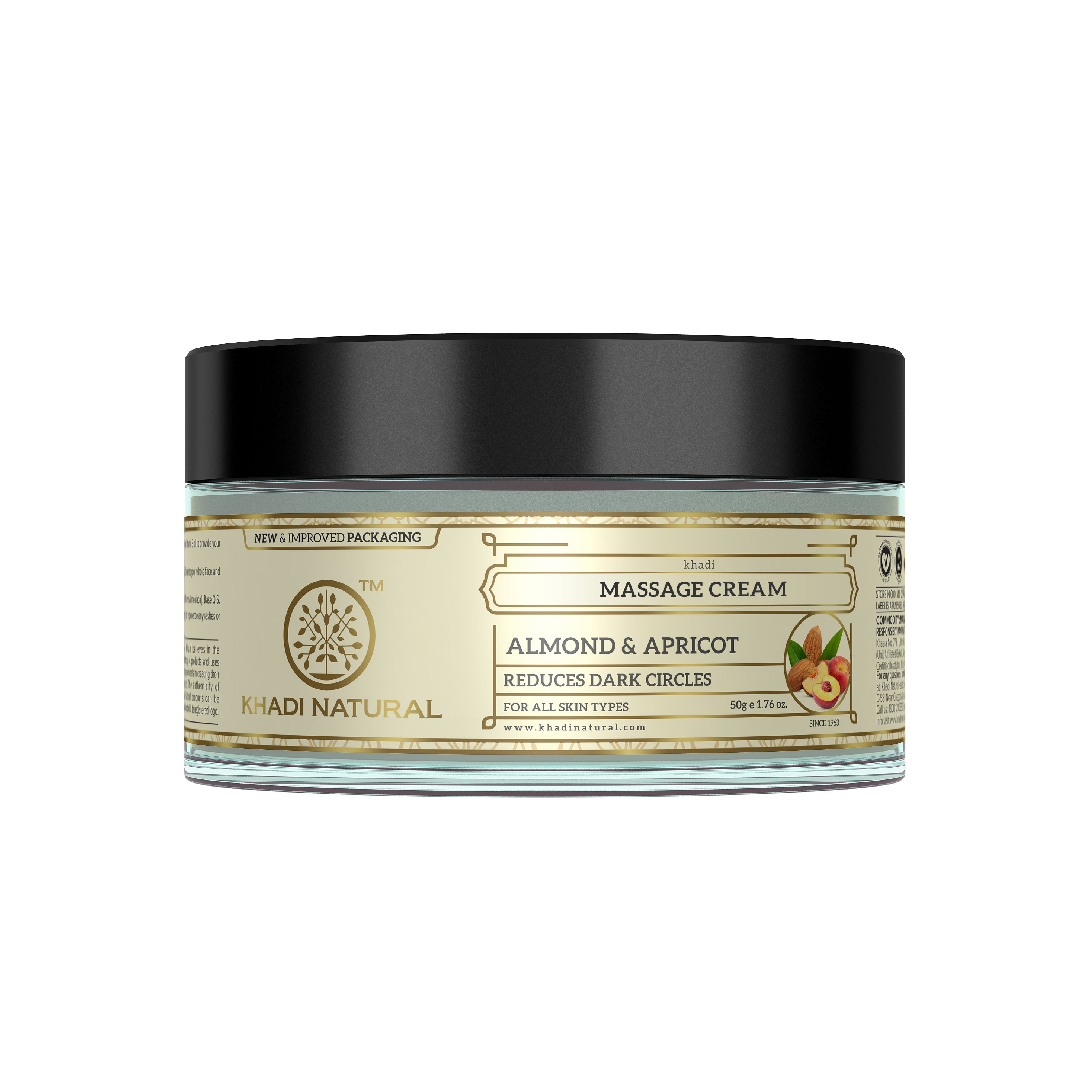 Khadi Natural Almond & Apricot Massage Cream - 50gm - Buy from Indicrest