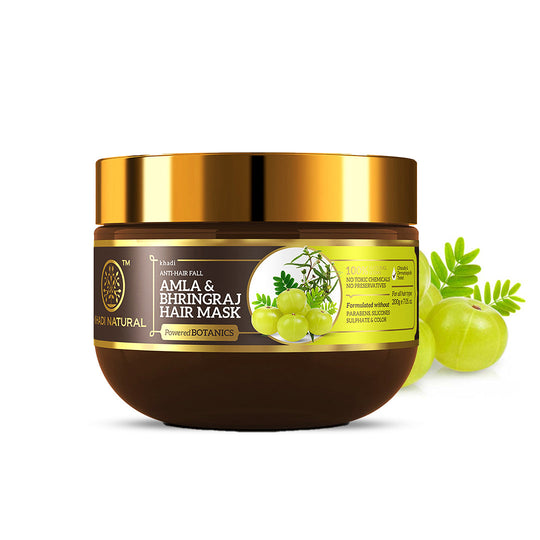 Khadi Natural Amla & Bhringraj Hair Mask - SLS, Parabens & Color Free - 200gm - Buy from Indicrest