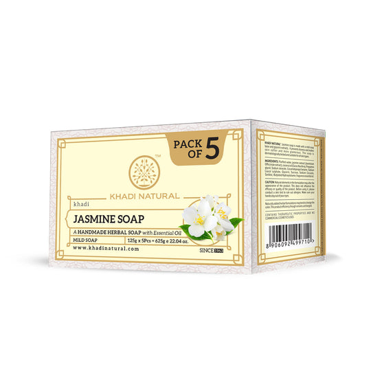 Khadi Natural Herbal Jasmine Soap Combo Pack Of 5 – 125gm Each - Buy from Indicrest